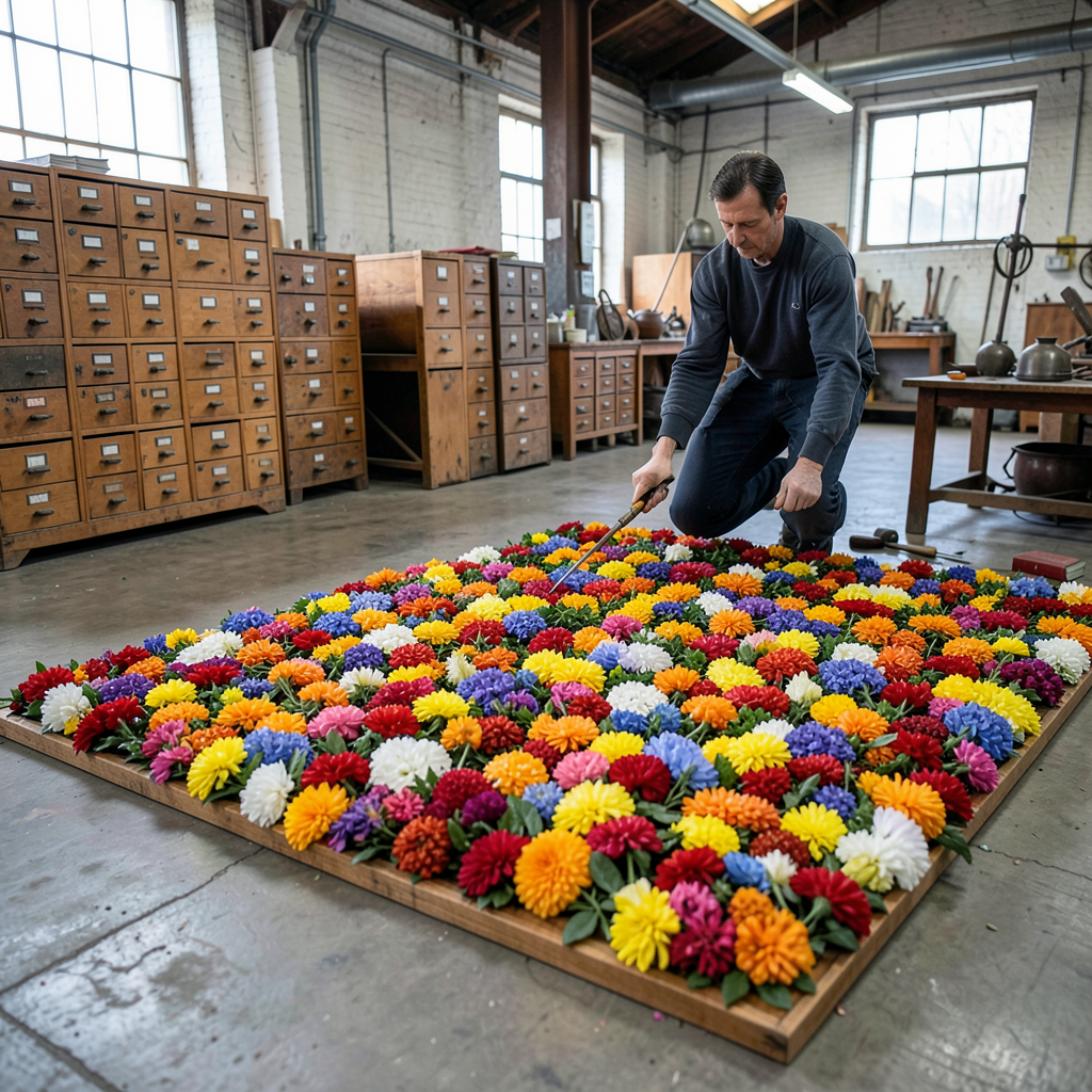Shiraaz Ali draws inspiration from Bradford archive for UK's first Flower Carpet